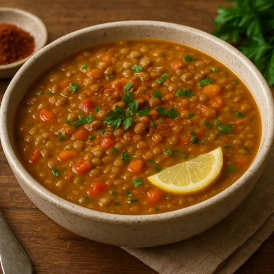 Linsensuppe mit geräuchertem Paprika
