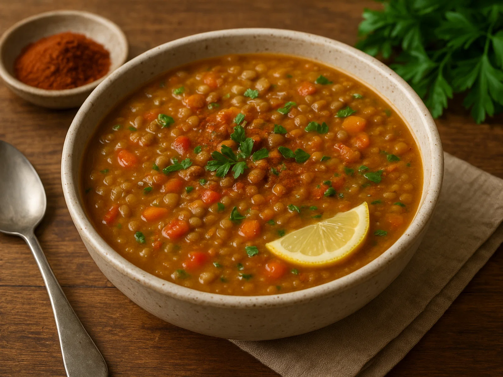 Linsensuppe mit geräuchertem Paprika
