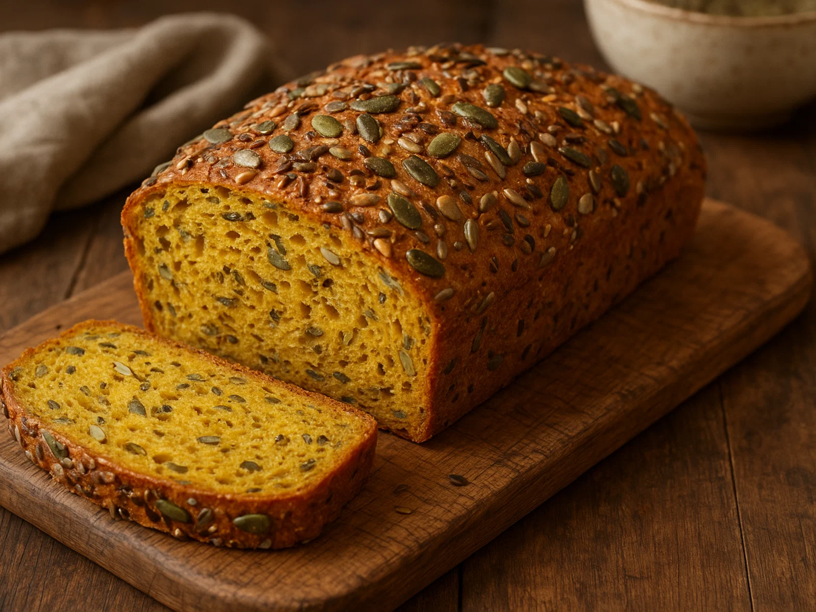 Körniges Kürbisbrot mit Saaten