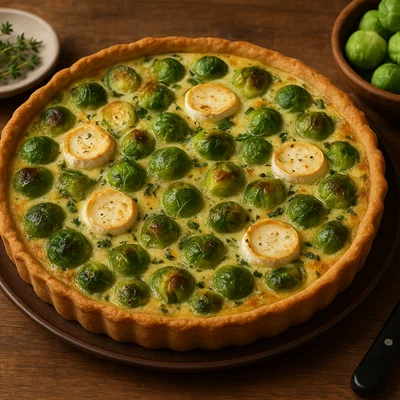 Rosenkohl-Quiche mit Ziegenkäse