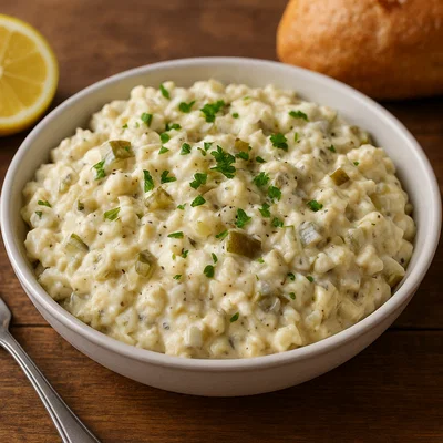Treska s Majonézou (Slowakischer Fischsalat mit Kabeljau und Mayonnaise)