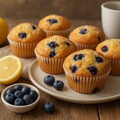 Zitronen-Blaubeer-Muffins