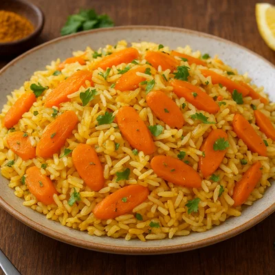 Orientalischer Karotten-Pilaw mit Basmati-Reis