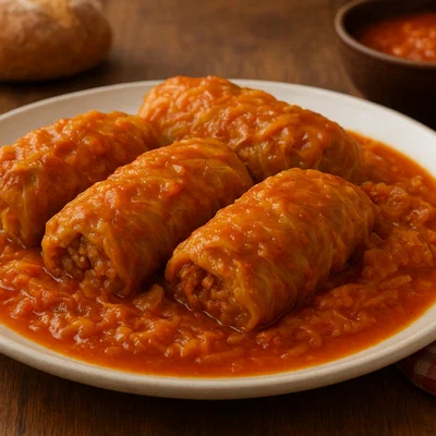 Ungarische Töltött Káposzta (Gefüllte Kohlrouladen)