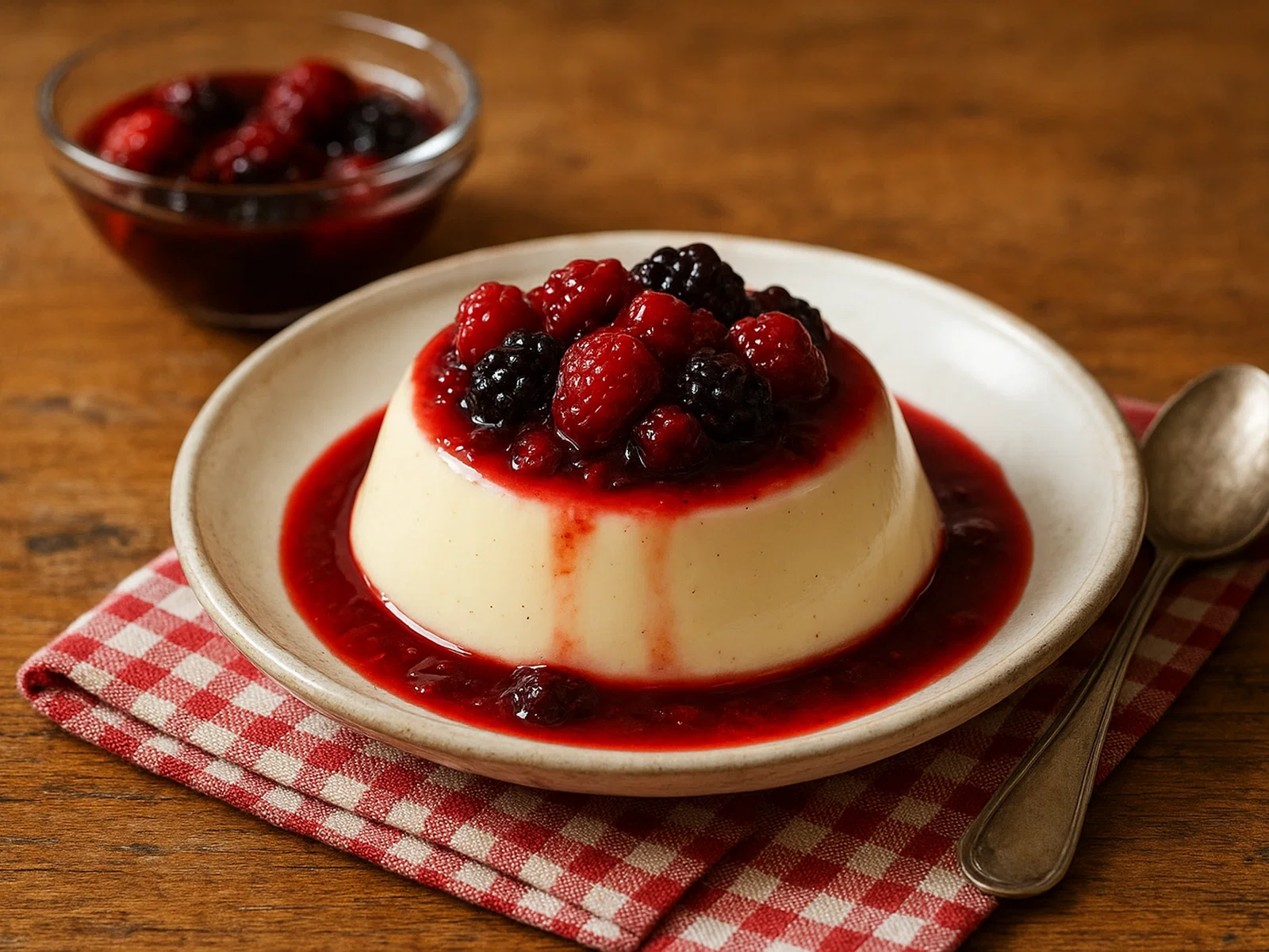Panna Cotta mit Beerenkompott