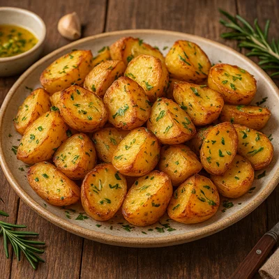 Einfache knusprige Ofenkartoffeln mit Kräutern