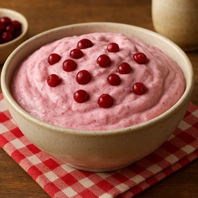 Debesmanna – Lettische Himmelspeise aus Grieß und Preiselbeeren