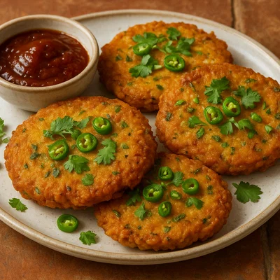 Mauritische Gateau Piment (Chili-Küchlein aus gelben Erbsen)