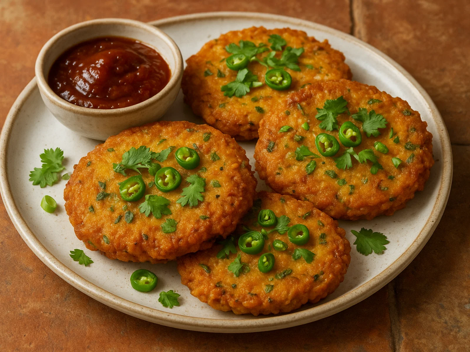 Mauritische Gateau Piment (Chili-Küchlein aus gelben Erbsen)