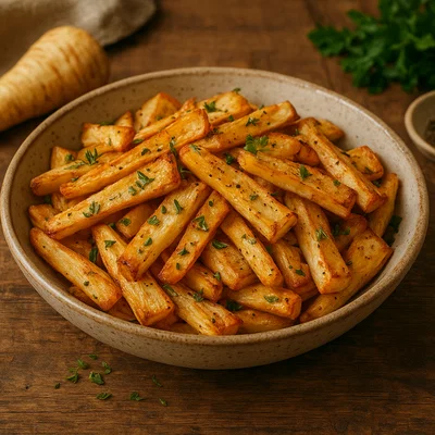 Knusprige Pastinaken‑Chips aus dem Ofen