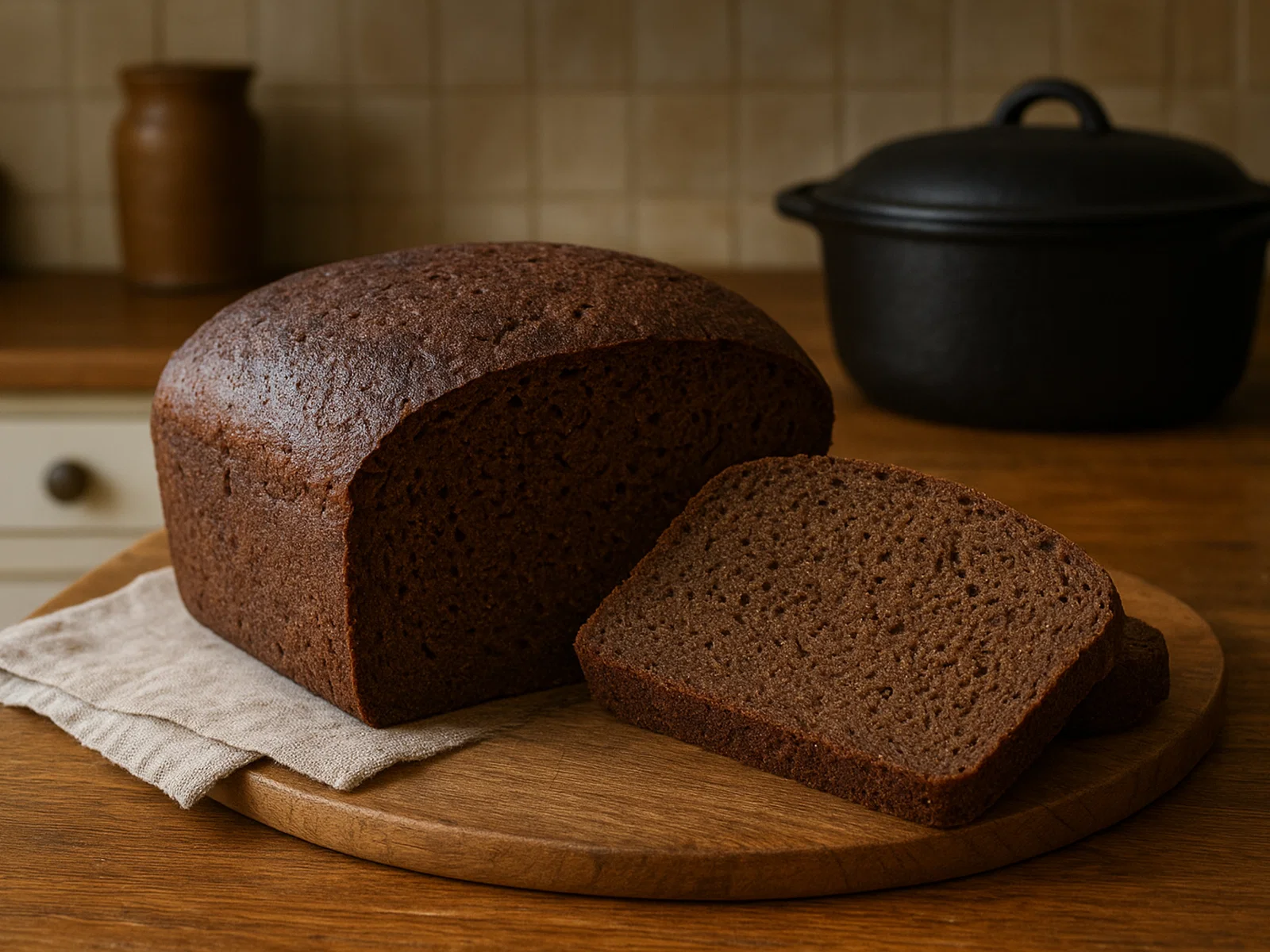 Isländisches Roggenbrot aus dem Topf (Rúgbrauð)