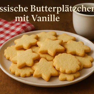 Klassische Butterplätzchen mit Vanille
