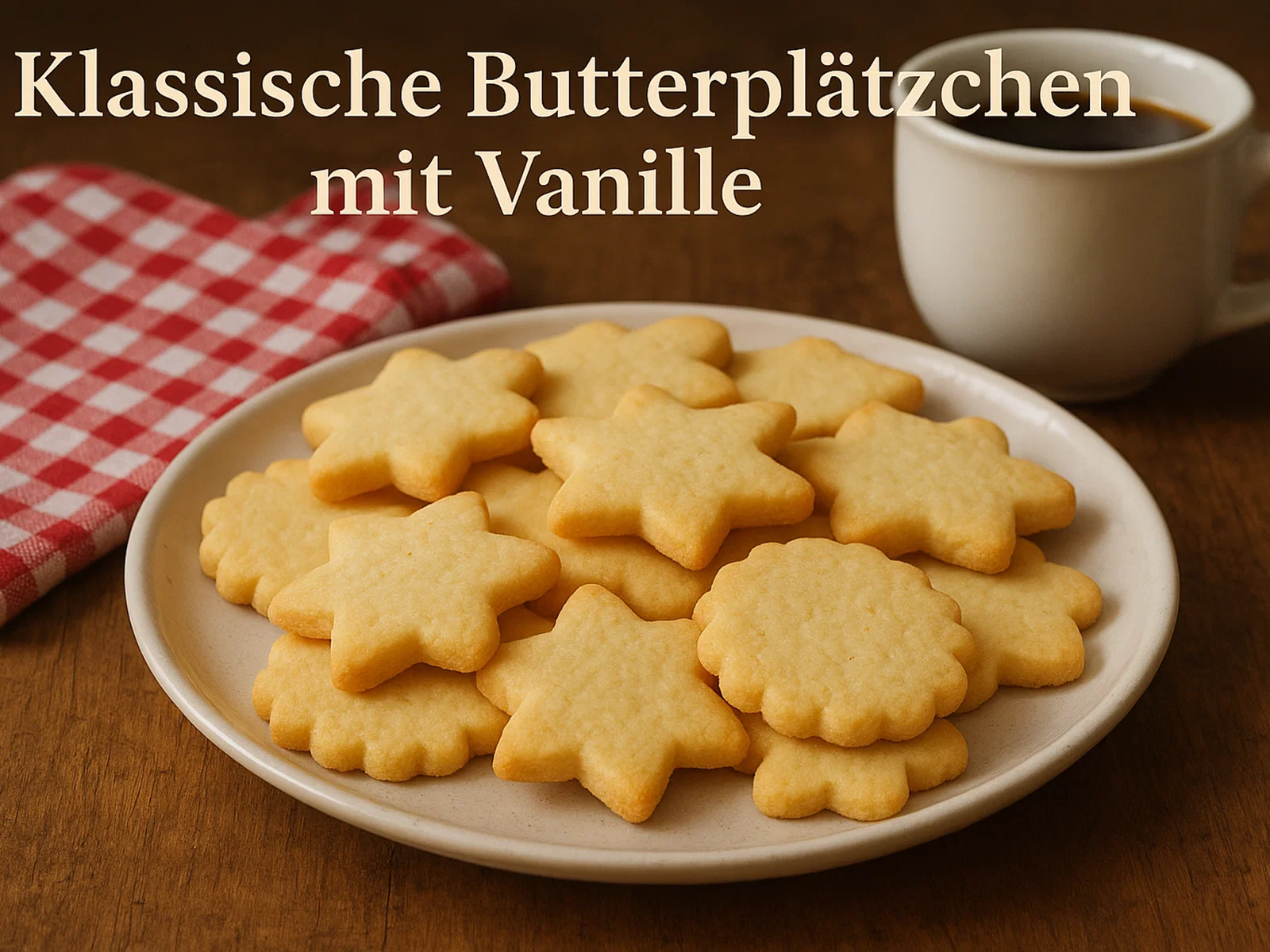 Klassische Butterplätzchen mit Vanille