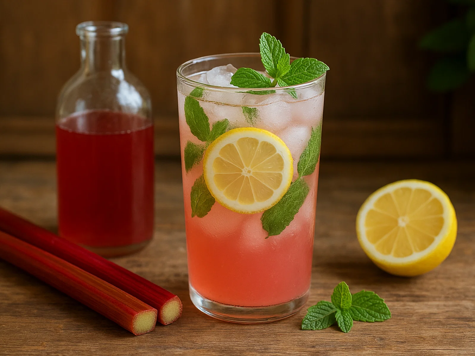 Rhabarber-Minz-Limonade
