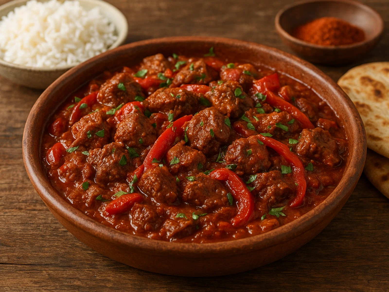 Kawurma – geschmortes Fleisch mit Paprika und Kräutern