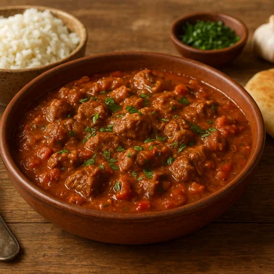 Lēfisa – aromatischer Schmor­eintopf mit Fleisch und Kräutern