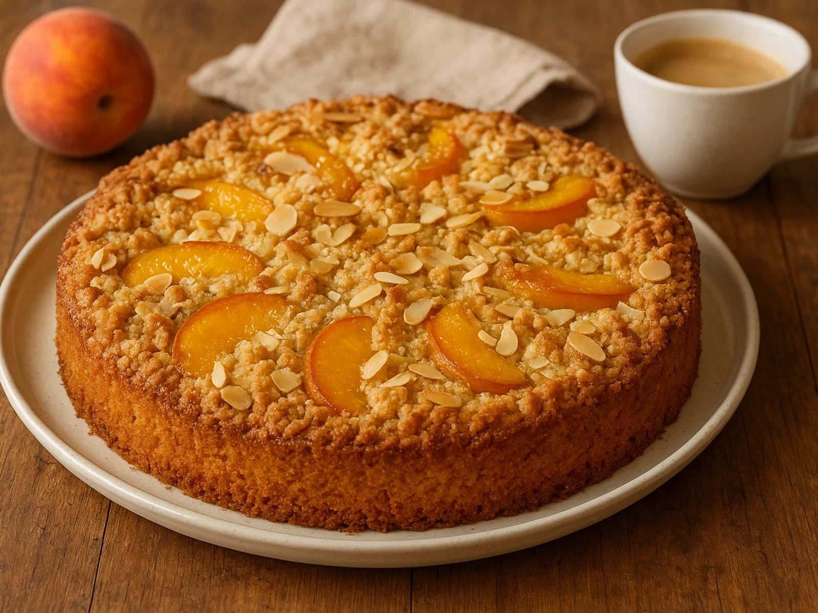 Saftiger Pfirsich-Mandel-Kuchen