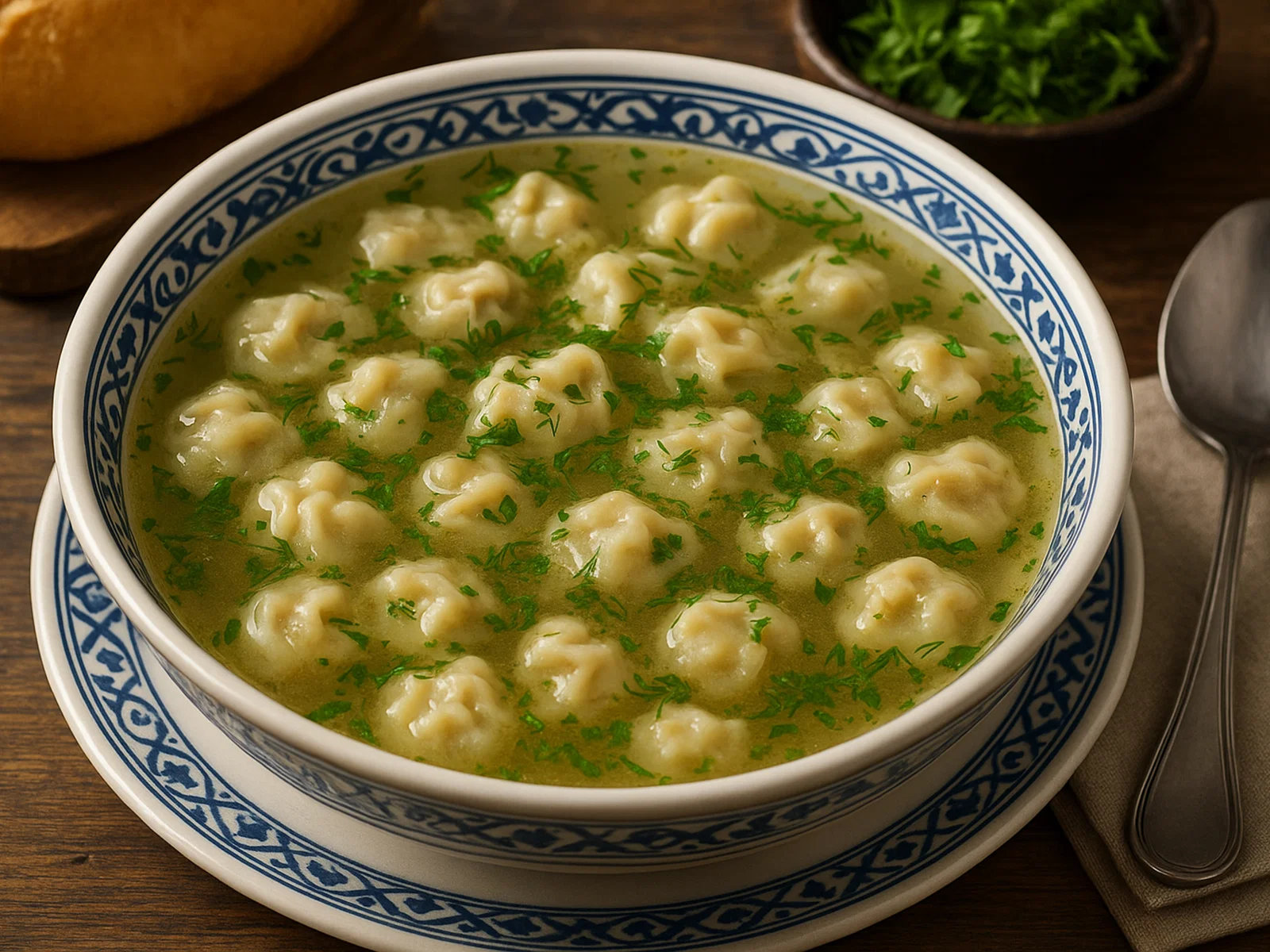 Dushbara – Aserbaidschanische Lamm-Teigtaschen-Suppe