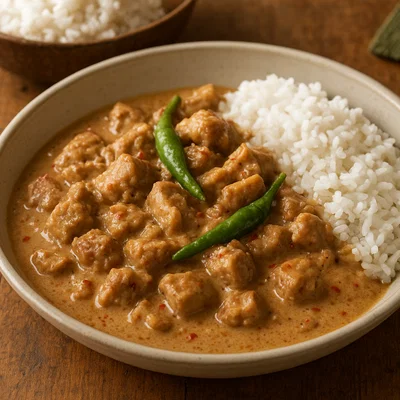 Bicol Express – würziges Schweinefleisch in Kokosmilch