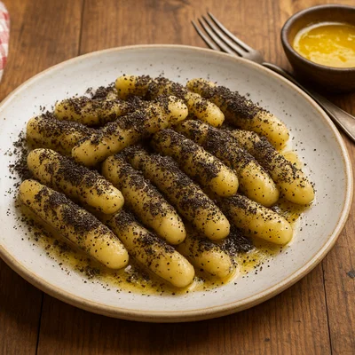 Šúľance mit Mohn und Butter