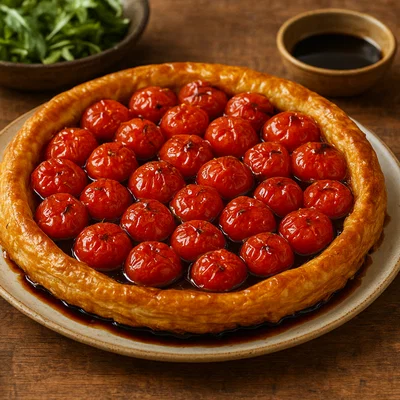 Tomaten-Tarte Tatin mit Balsamico-Glasur