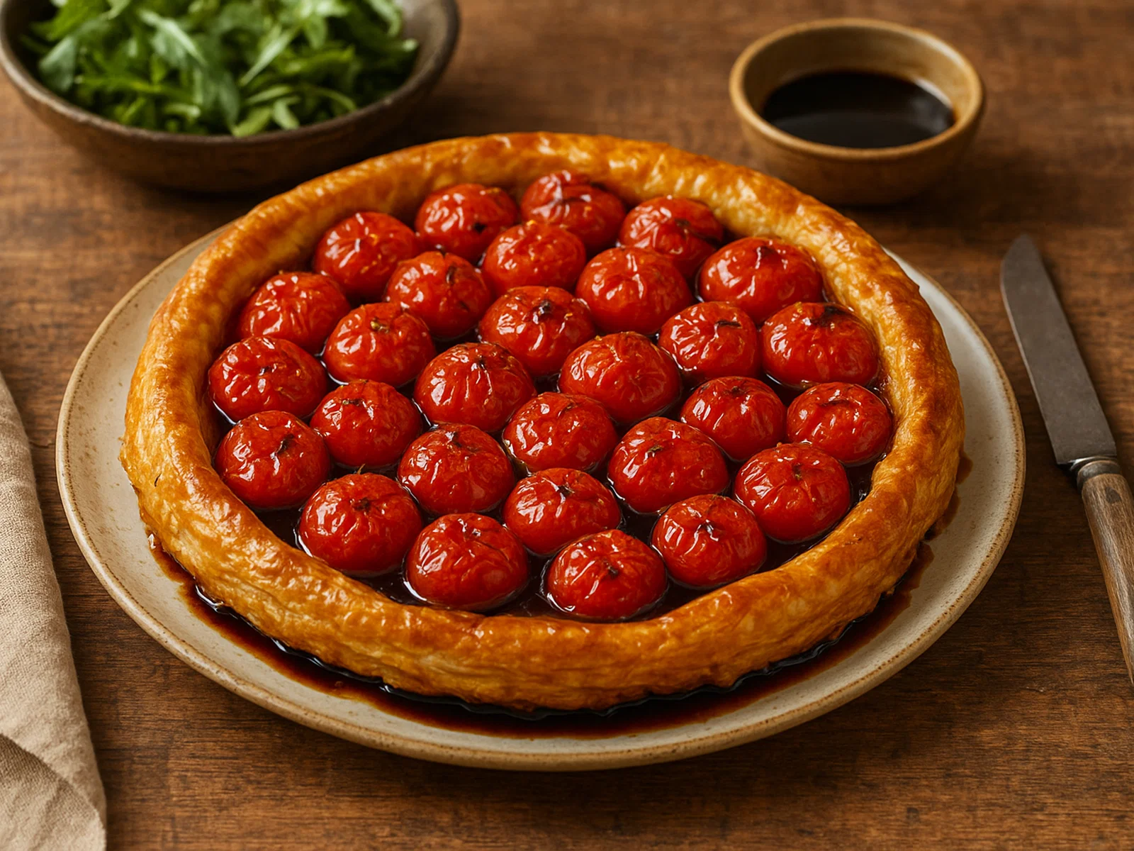 Tomaten-Tarte Tatin mit Balsamico-Glasur