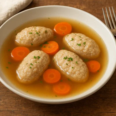 Gefilte Fisch in aromatischer Brühe