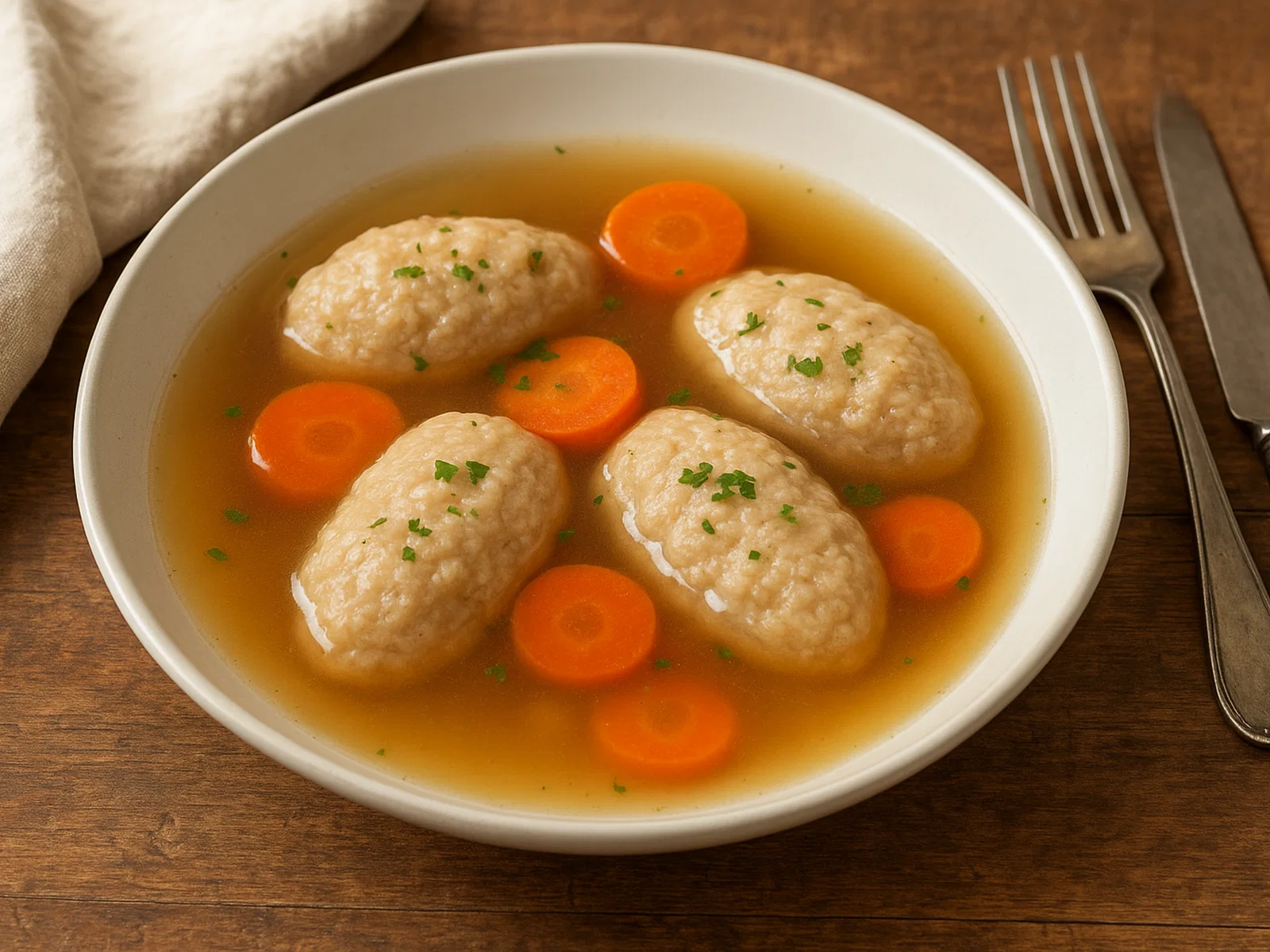 Gefilte Fisch in aromatischer Brühe