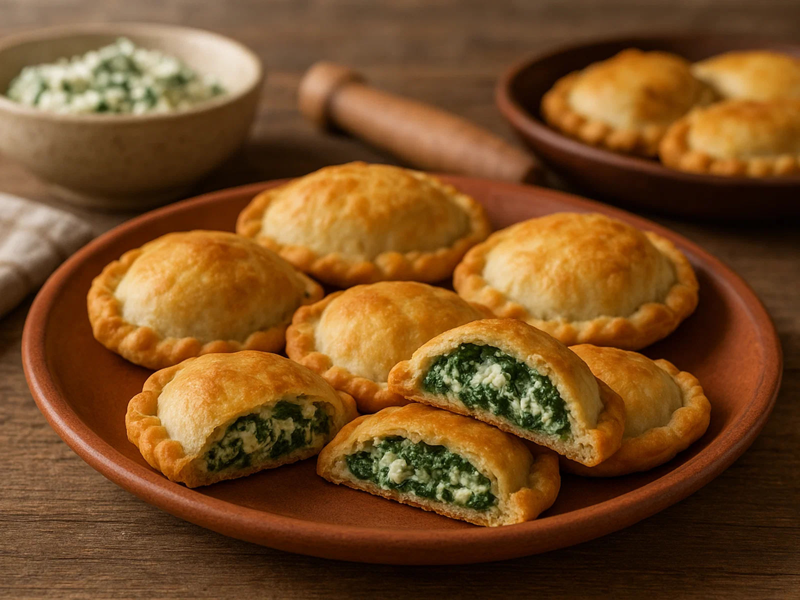 Qassatat mit Ricotta-Spinat-Füllung