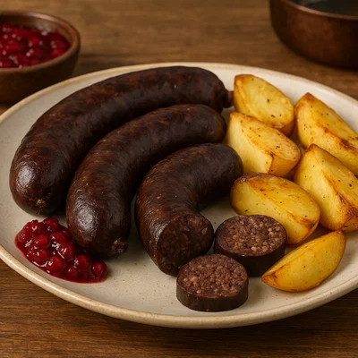 Estnische Verivorst (Weihnachtliche Blutwurst mit Gerste)