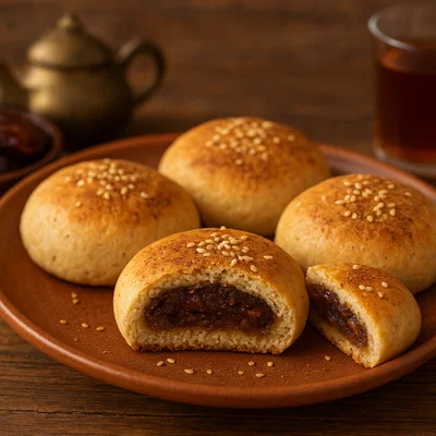 Irakische Kleicha mit Dattelfüllung