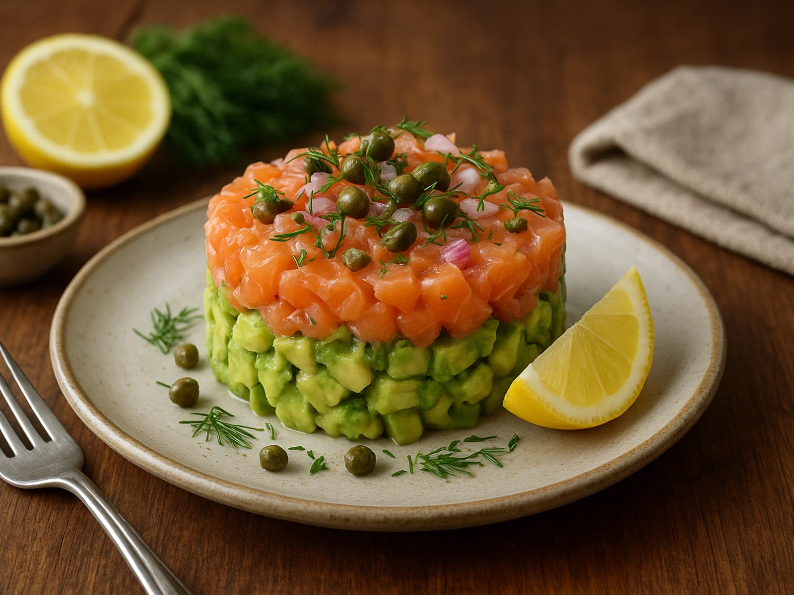 Lachs-Tatar mit Avocado