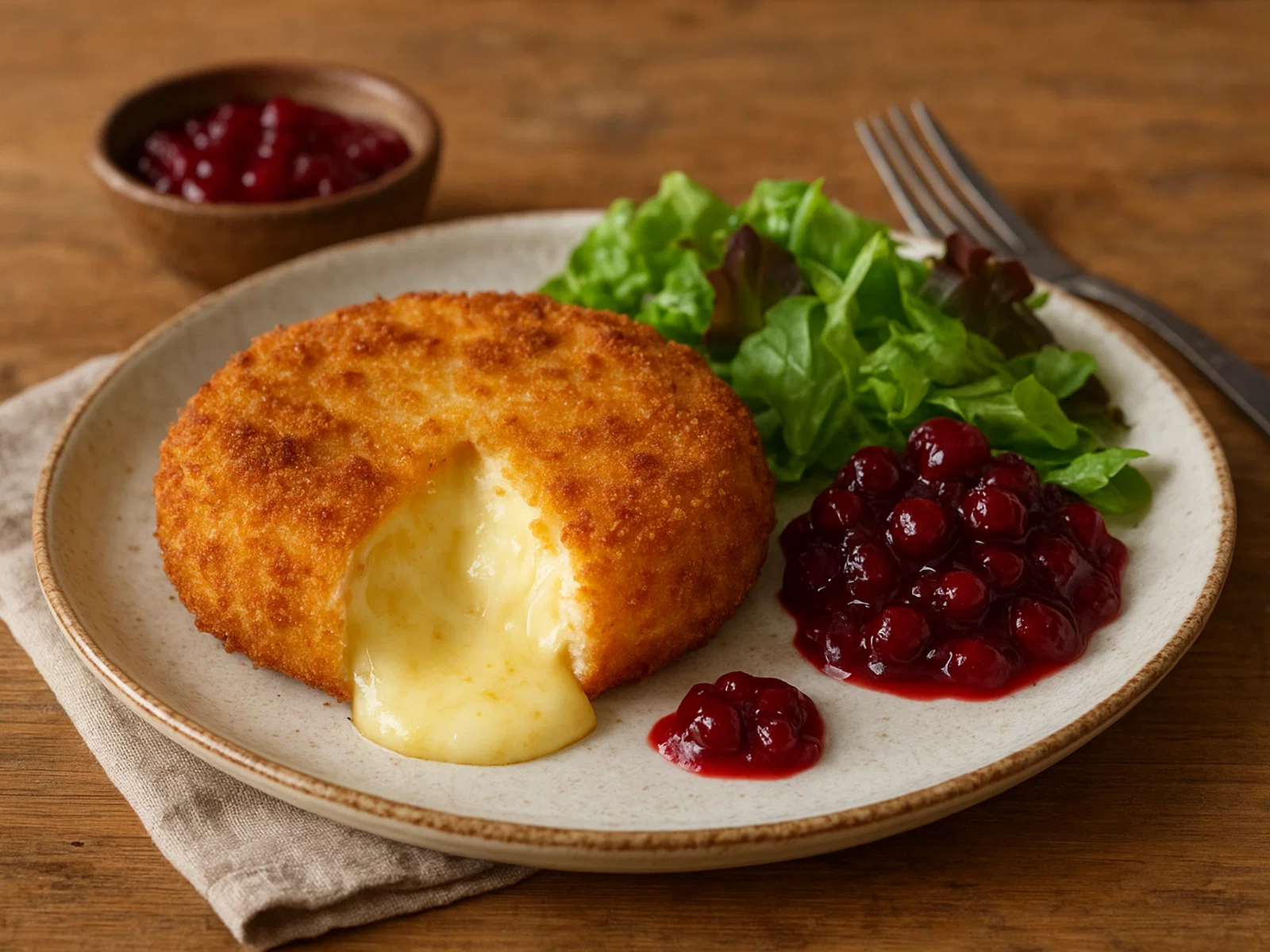 Gebackener Camembert mit Preiselbeeren