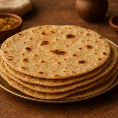 Klassische indische Rotis (Vollkorn-Fladenbrote)