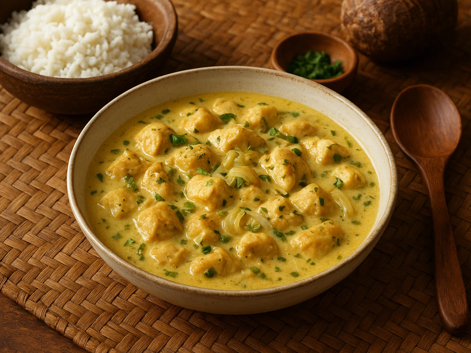 Ko e Moa – Tonganisches Hähnchen in Kokosmilch