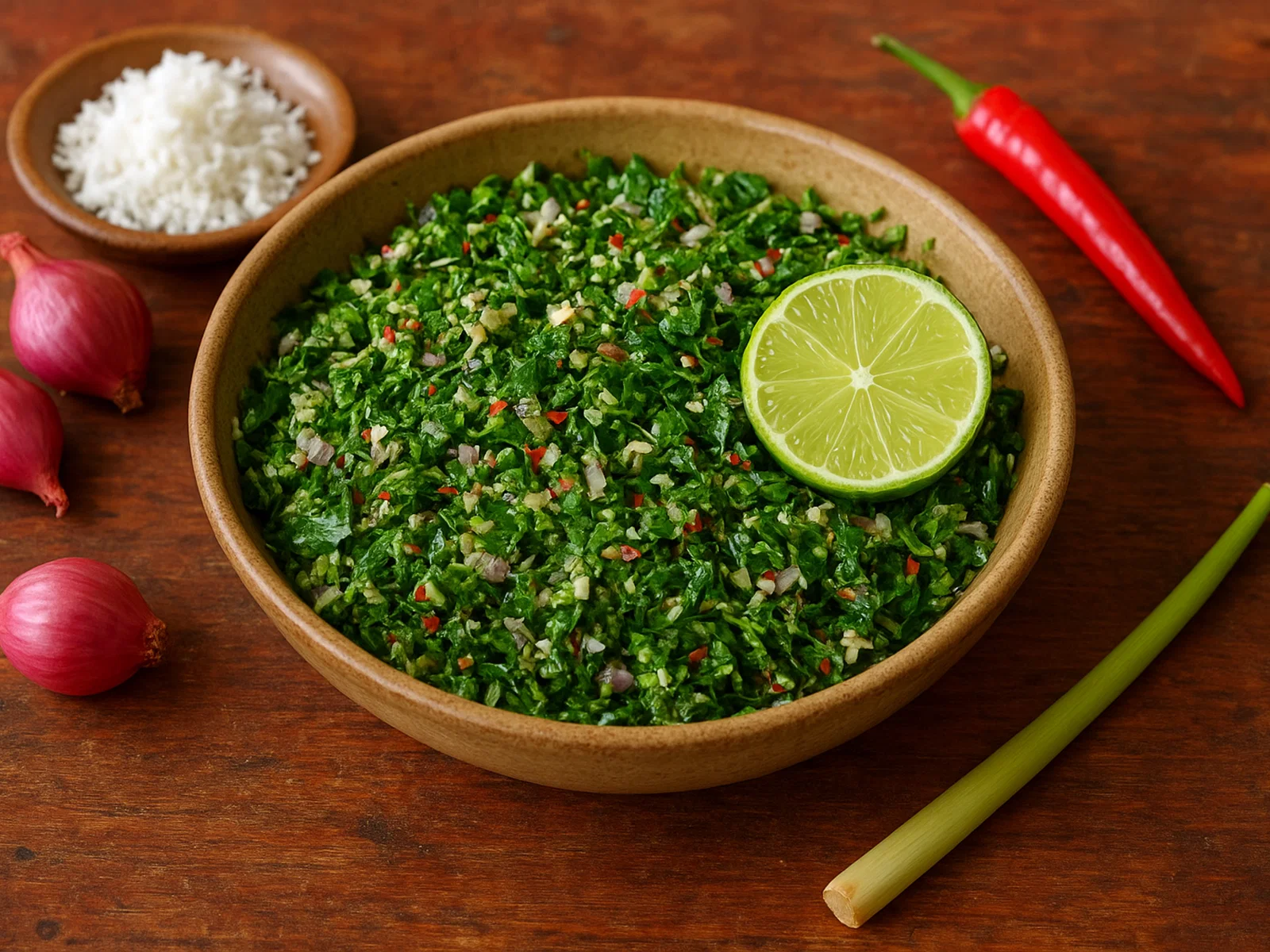 Gotu Kola Sambol – Sri-lankischer Kräutersalat