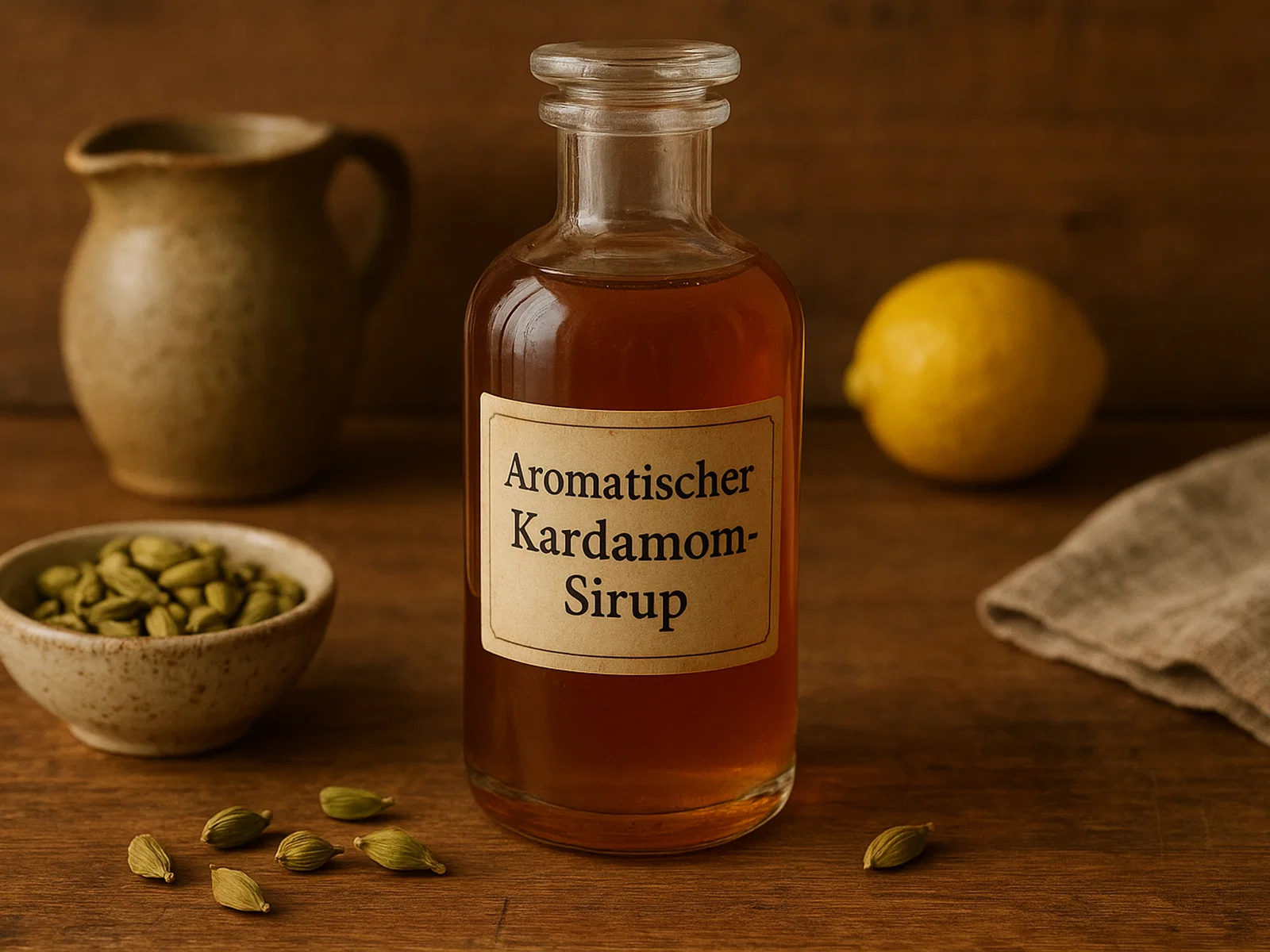 Aromatischer Kardamom-Sirup