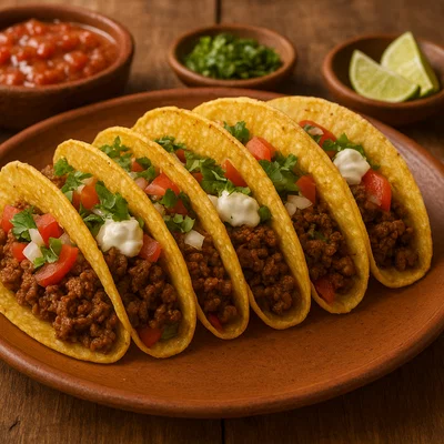 Tacos mit würzigem Rinderhackfleisch
