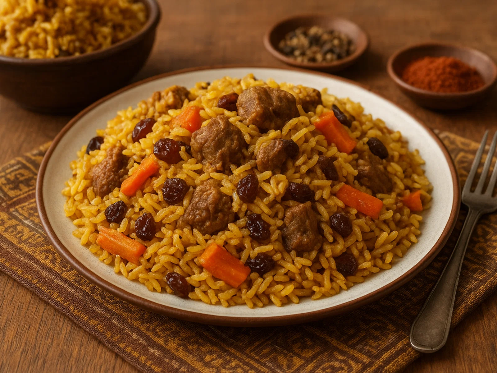 Bariis Iskukaris – Somalischer Gewürzreis mit Fleisch