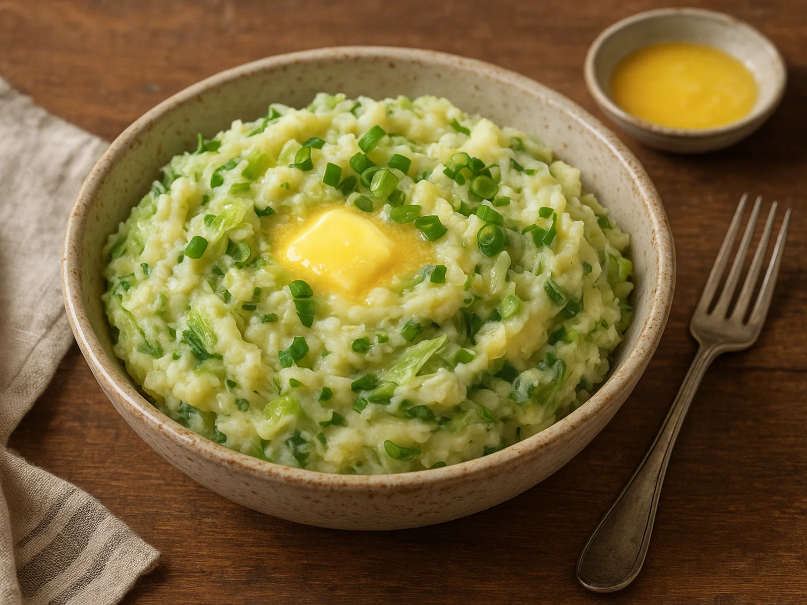Irischer Colcannon (Kartoffelstampf mit Kohl)