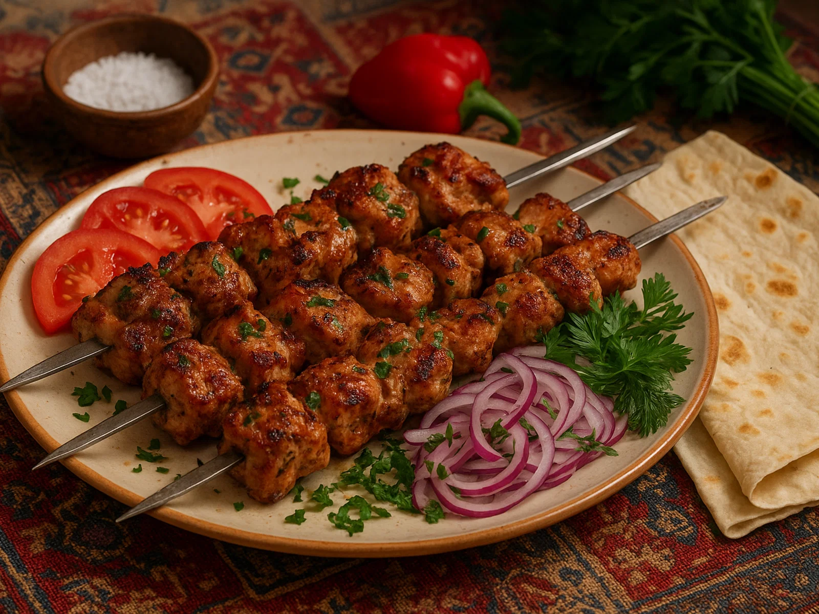 Armenischer Khorovats (Grillspieße vom Schwein)