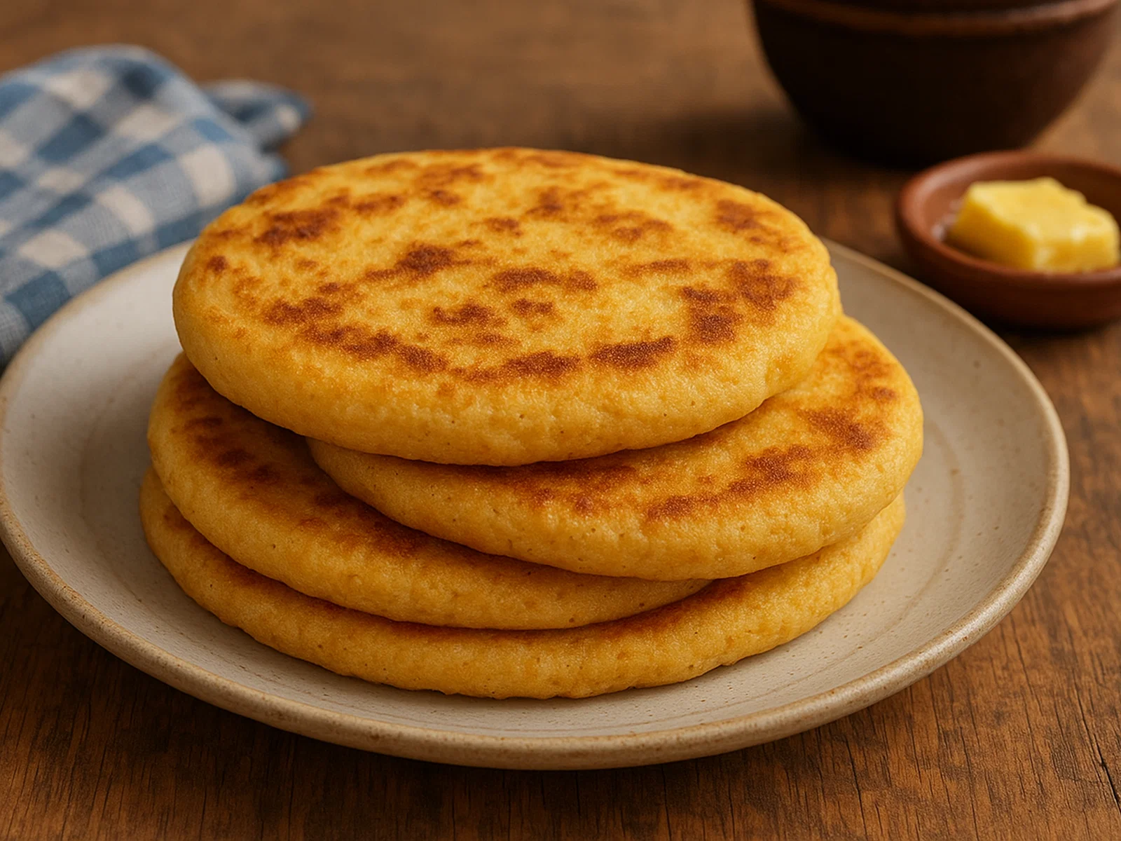 Pan Bati – Arubanische Maismehl-Pfannkuchen