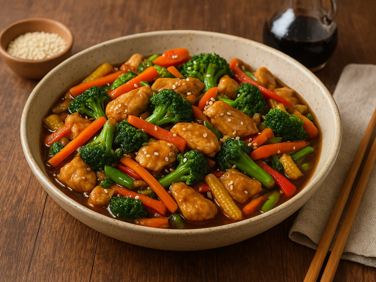 Chop Suey mit Huhn und knackigem Gemüse