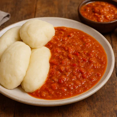 Dumboy mit würziger Erdnuss-Sauce
