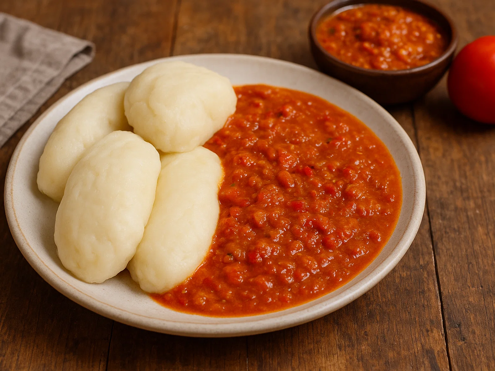 Dumboy mit würziger Erdnuss-Sauce