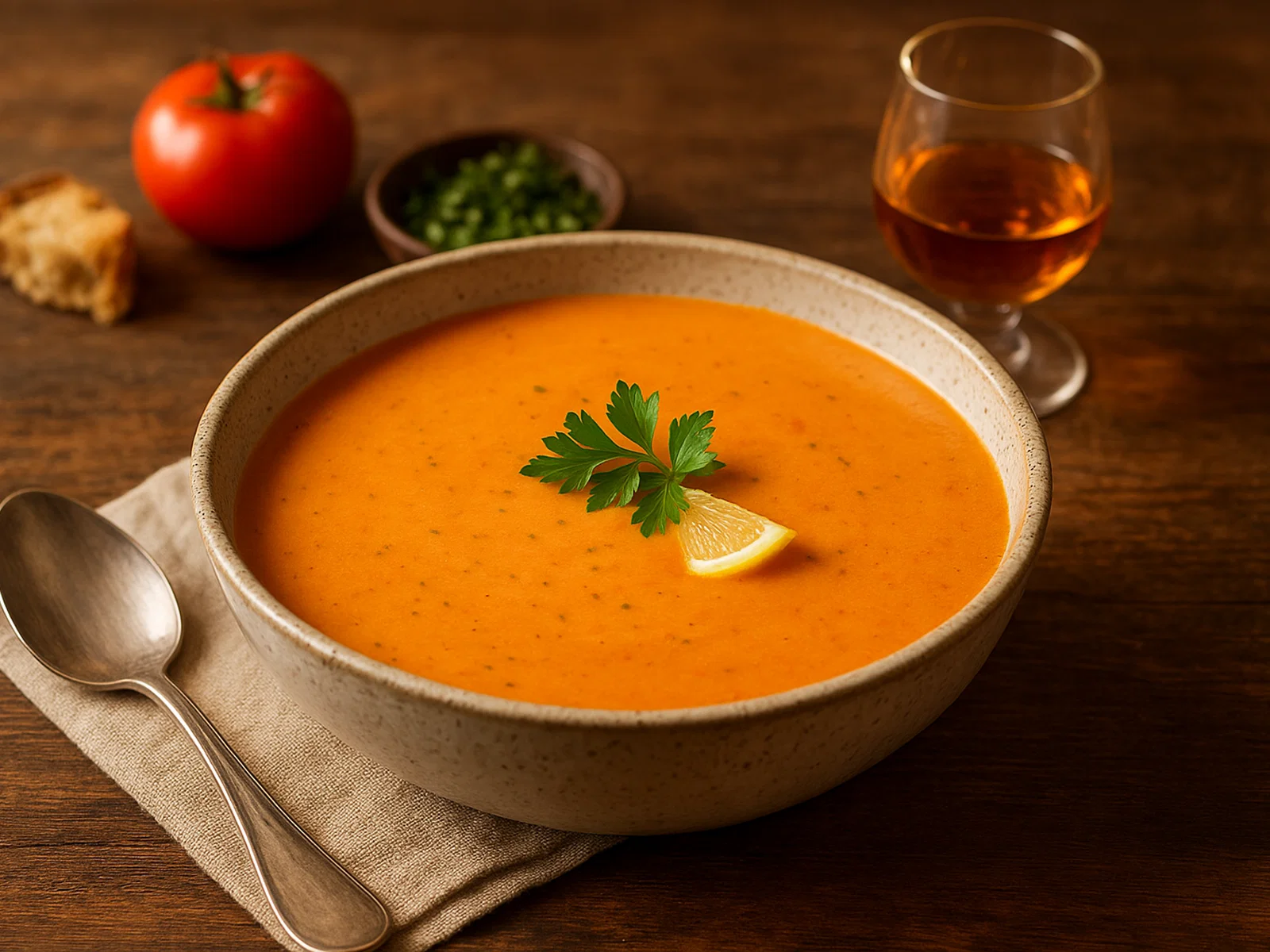 Hummer-Bisque mit Cognac