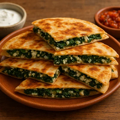 Spinat-Feta-Quesadillas