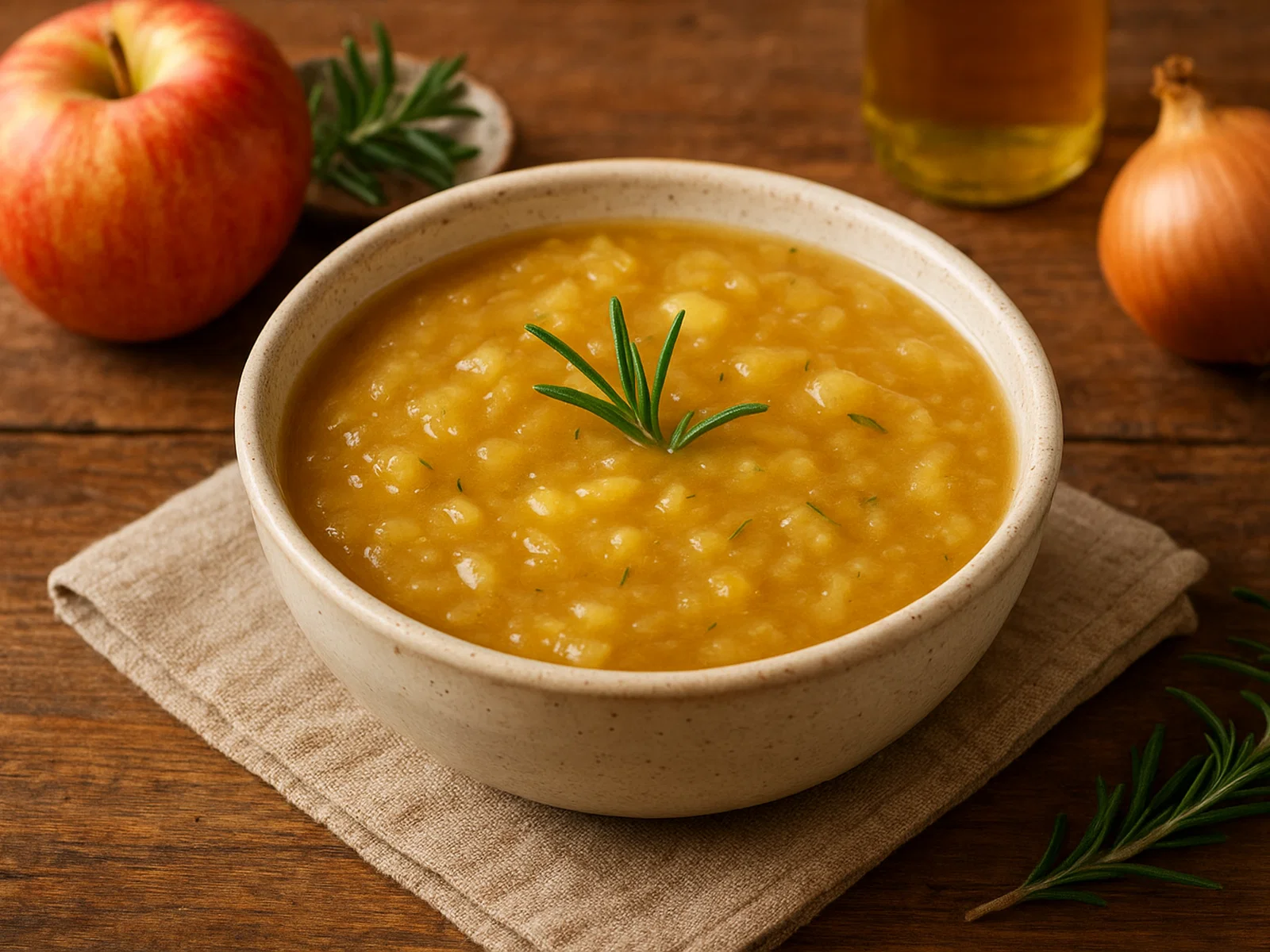 Apfel-Rosmarinsoße