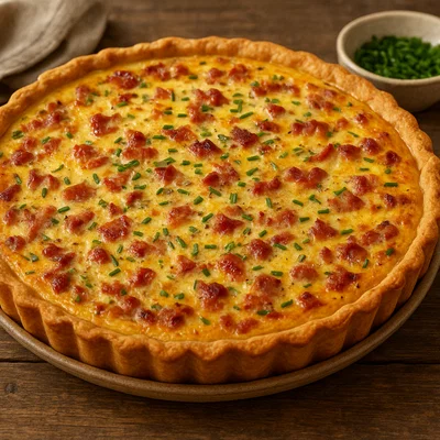 Klassische Quiche Lorraine mit knusprigem Mürbeteig