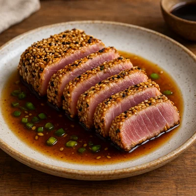 Thunfisch-Tataki mit Sesamkruste